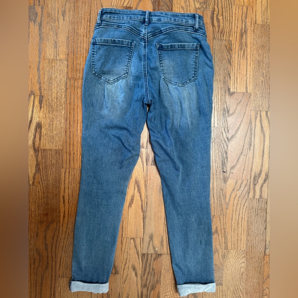 Guess Jeans Womens Medium Blue High Rise Skinny Ankle Stretch Denim Tapered Cuff - Picture 9 of 13
